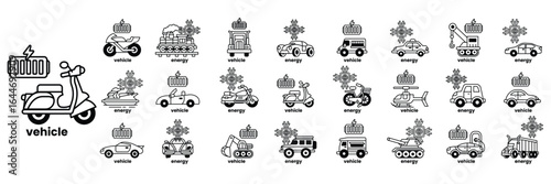 collection of vehicles including cars trucks and motorcycles