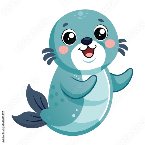 happy baby seal clapping its fins