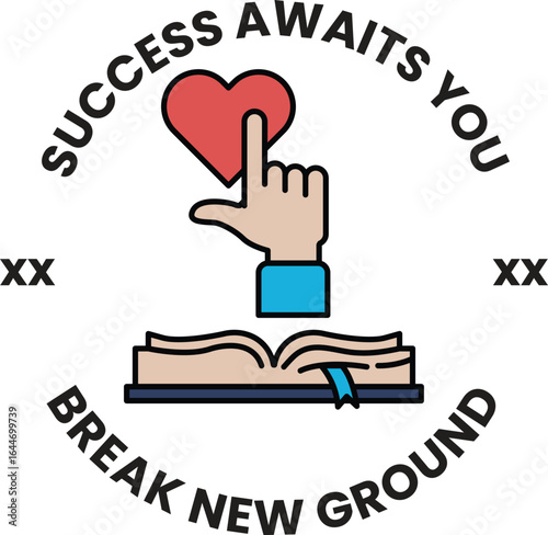 A logo for a company that is about success and breaking new ground