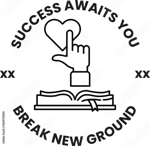 A logo for a company that is about success and breaking new ground