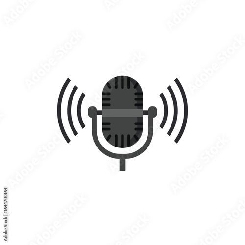 Classic Broadcast Microphone Symbol