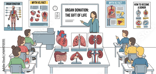 Educational Seminar on Organ Donation and Lifesaving Impact with Visual Presentations