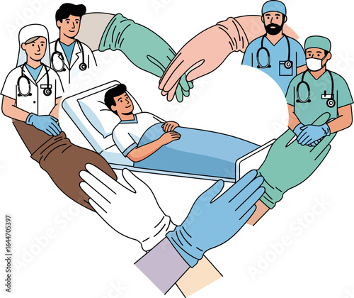 Collaborative Healthcare Support Demonstrating Teamwork and Compassion