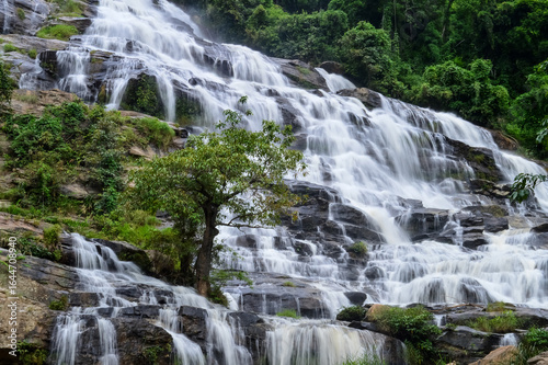 Mae Ya Waterfall during the rainy season at Chiang Mai, Northern Thailand