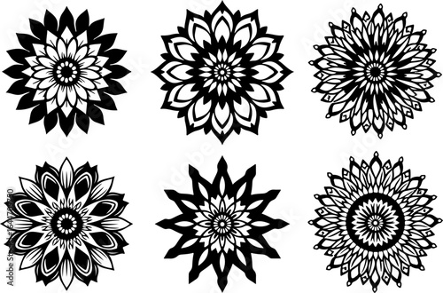 Abstract Circular Pattern Set