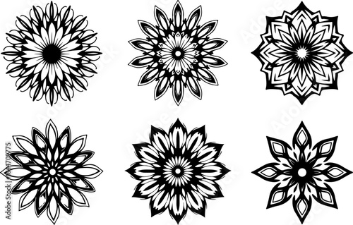 Abstract Circular Pattern Set