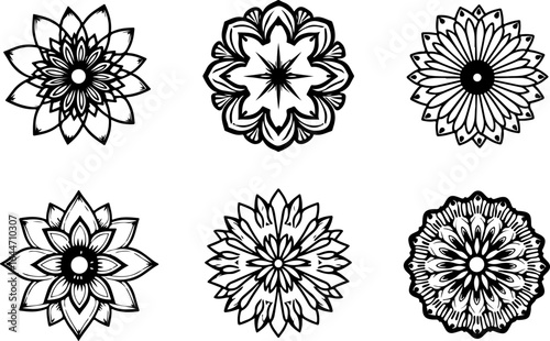 Abstract Circular Pattern Set