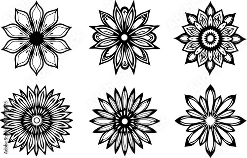 Abstract Circular Pattern Set