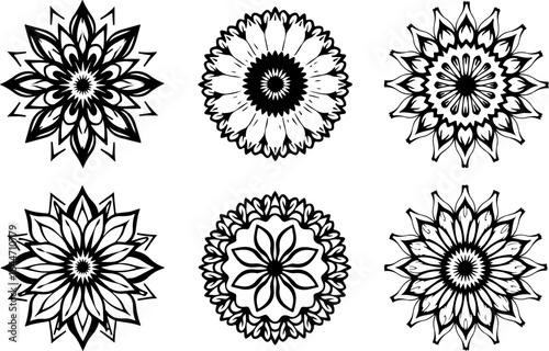Abstract Circular Pattern Set