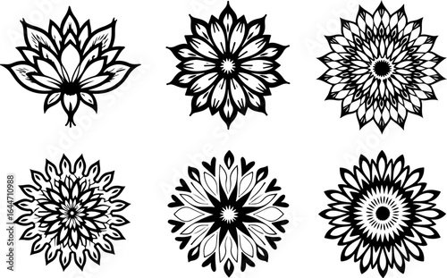 Abstract Circular Pattern Set