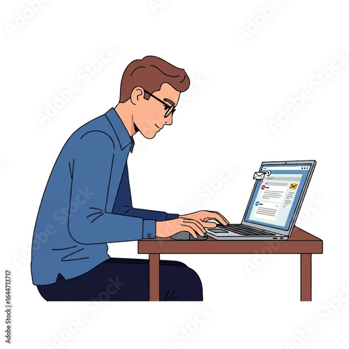 businessman working on computer
