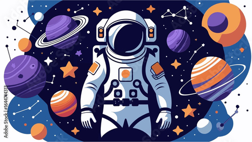 Perfect for science fiction designs, spacethemed projects, educational materials, and kids room decor with a vibrant and engaging visual.