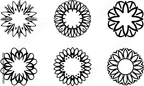Abstract Circular Pattern Set