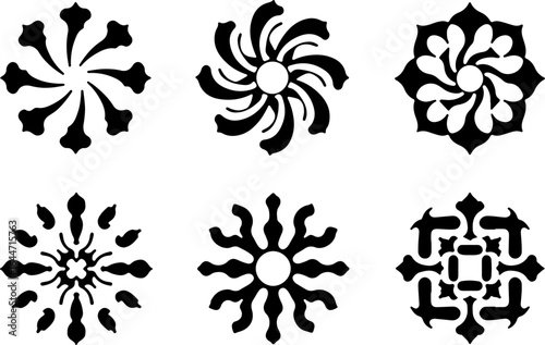 Abstract Circular Pattern Set