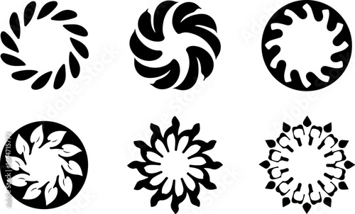 Abstract Circular Pattern Set
