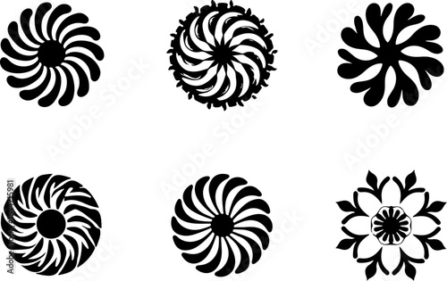 Abstract Circular Pattern Set