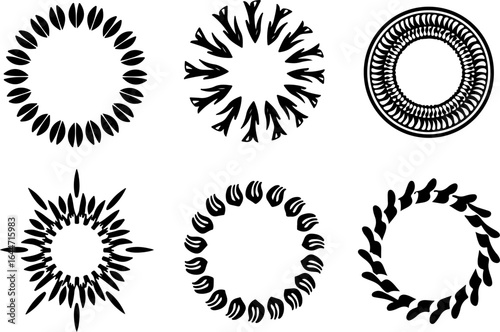 Abstract Circular Pattern Set