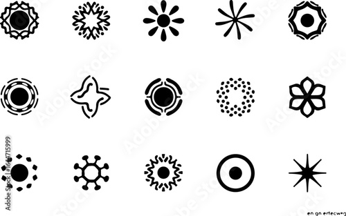 Abstract Circular Pattern Set
