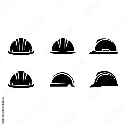 Black hard hats safety headwear safety helmet construction