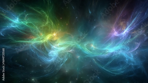 Colorful Abstract Nebula in Deep Space