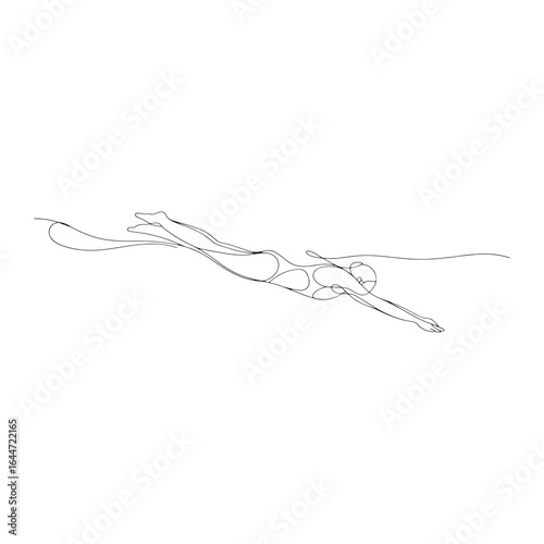 Swimmer underwater swimming sport
