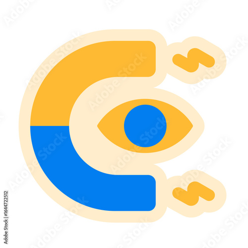 attraction flat sticker