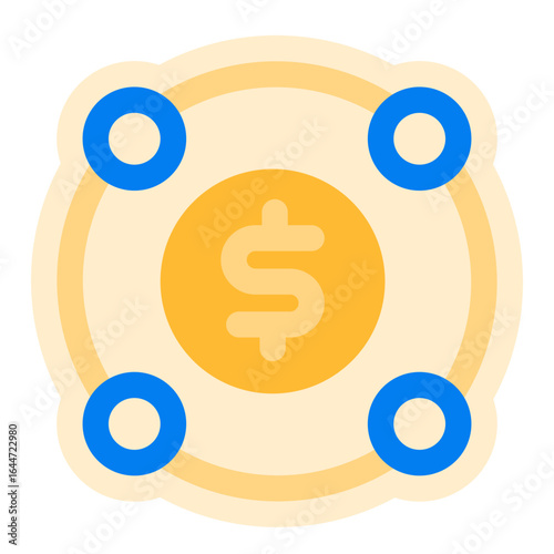 monetize flat sticker