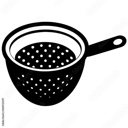 Tea strainer on white background