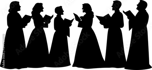 Classical Singers and Opera Performers Silhouette Set" vector bundle