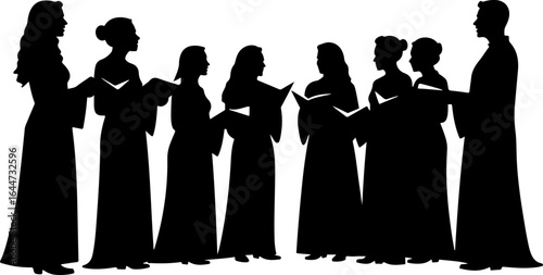 Classical Singers and Opera Performers Silhouette Set" vector bundle