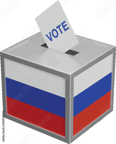 Russian Federation Democracy: Ballot Box Graphic, Voting Symbolism Illustrated