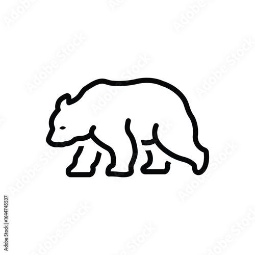 Black line icon for 