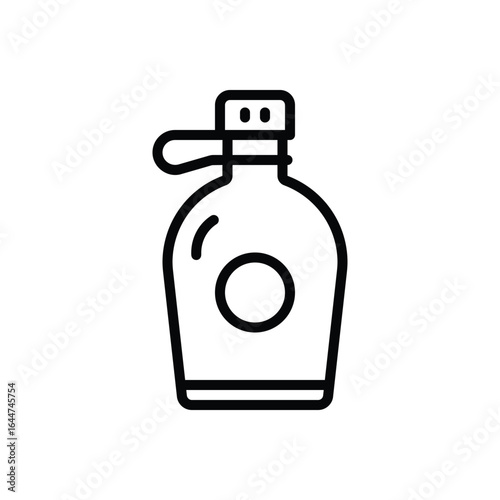Black line icon for handwash bottle