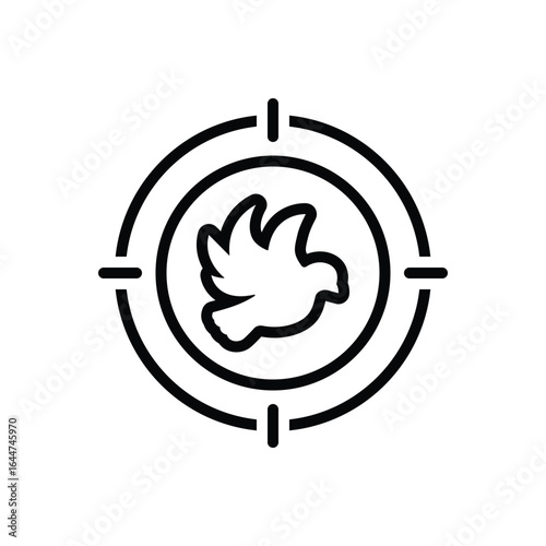 Black line icon for hunting