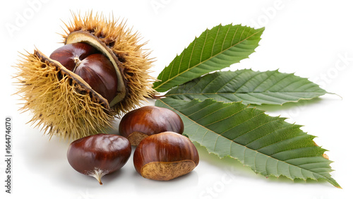 chestnuts isolated on white background