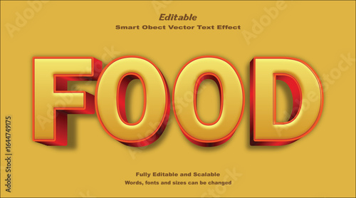 Food Text Effect Delicious, Fresh and Creative Word Design.