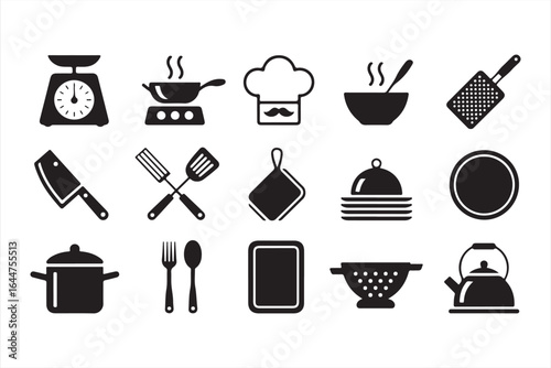 Cooking and Food Preparation Symbols for Kitchen and Cafe Projects