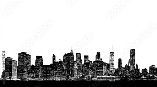 Silhouette of a modern city skyline