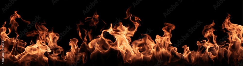 Fiery flames against a black background (4) Fiery flames against a black background (4)