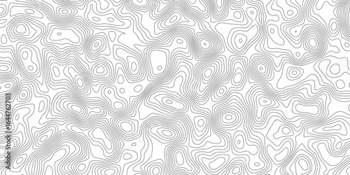 Topographic map background geographic line map with elevation assignments. Modern design with White background with topographic wavy pattern design.paper texture Imitation of a geographical map shades