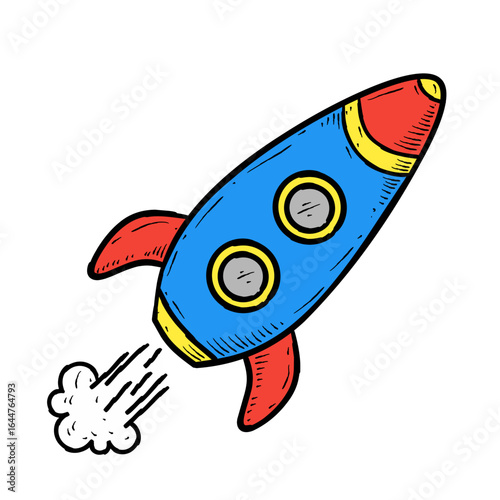 space rocket vector illustration
