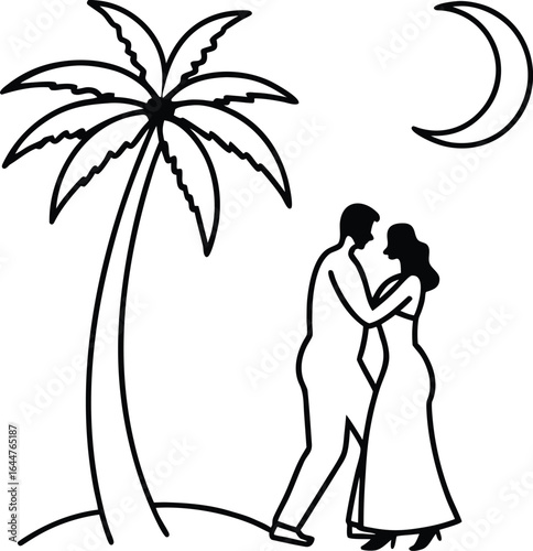 wedding couple on the beach