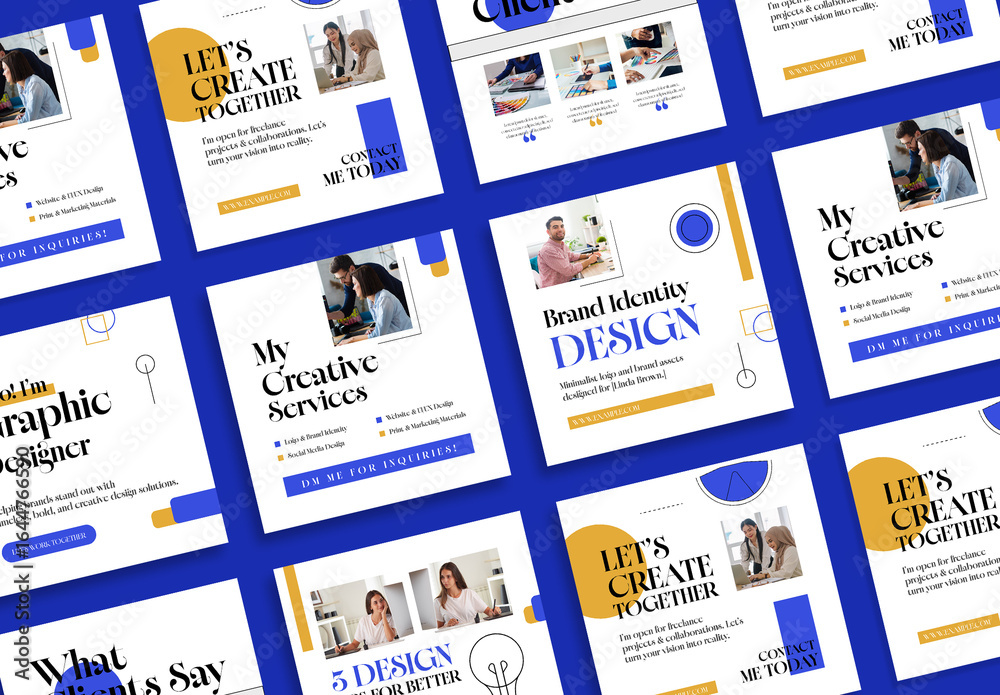 Graphis Post Graphic Designer Social Media Post Templates Stock Template | Adobe Stock