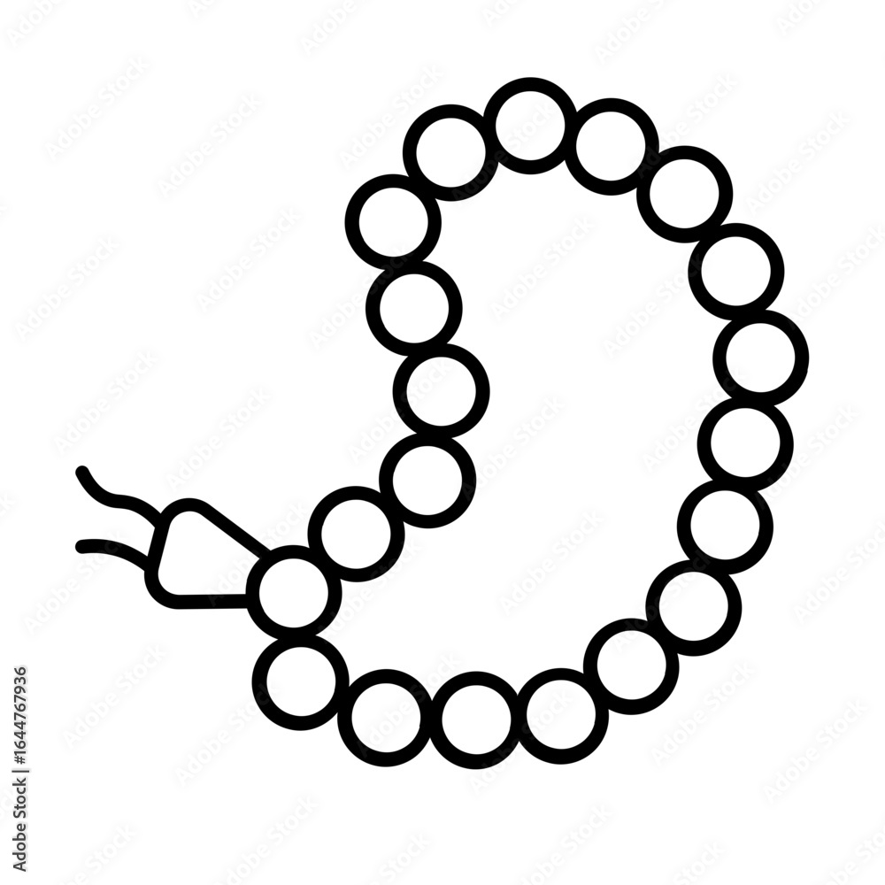 Obraz premium islamic prayer beads icon with thin style