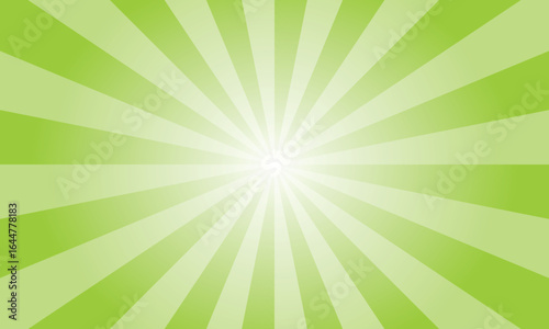 Yellow Green Sunburst Background. Abstract Rays Texture Background. Sunburst Background with Green Rays. Vector Illustration.
