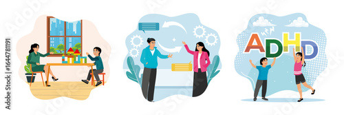 Kids training activity, social interaction skills, ADHD.