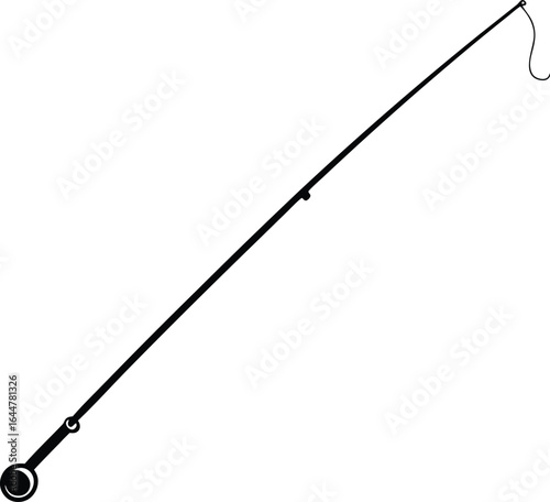 fishing rod on white background