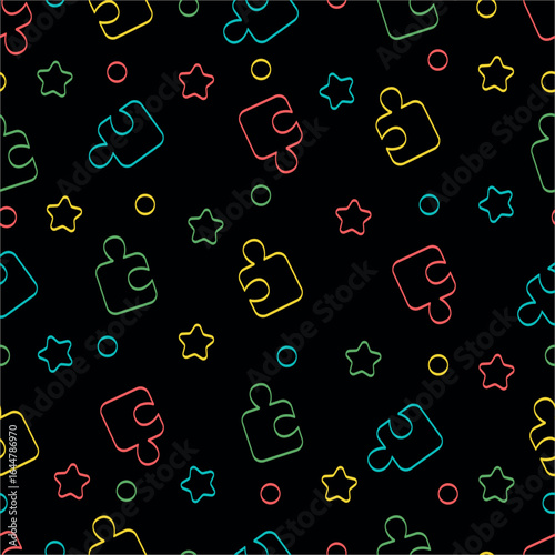 seamless pieces of puzzle pattern 