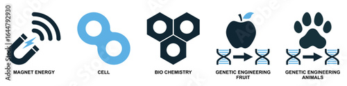Set laboratory icon vector for scientific research, academic education, and medical testing. Ideal for illustrating chemistry, biology, and physics concepts with a comprehensive and cohesive design.