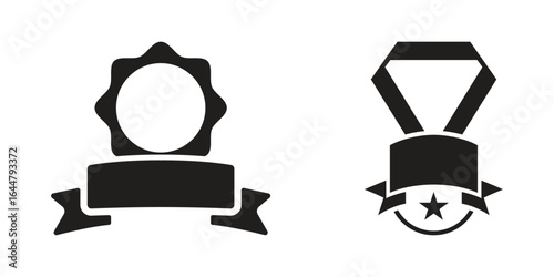 Collection of reward badge silhouettes